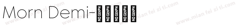 Morn Demi字体转换